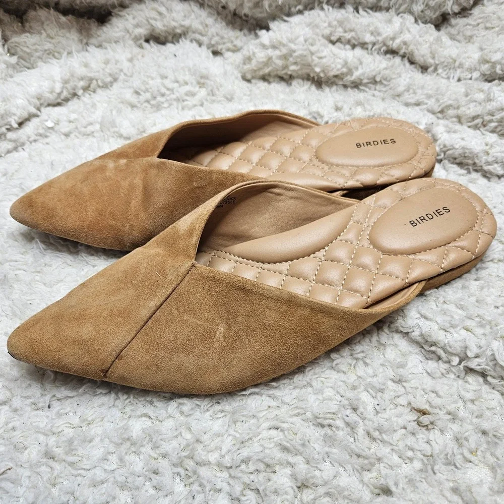 Birdies The Swan Mules Tan Suede sz 7.5‎ - Picture 5 of 9